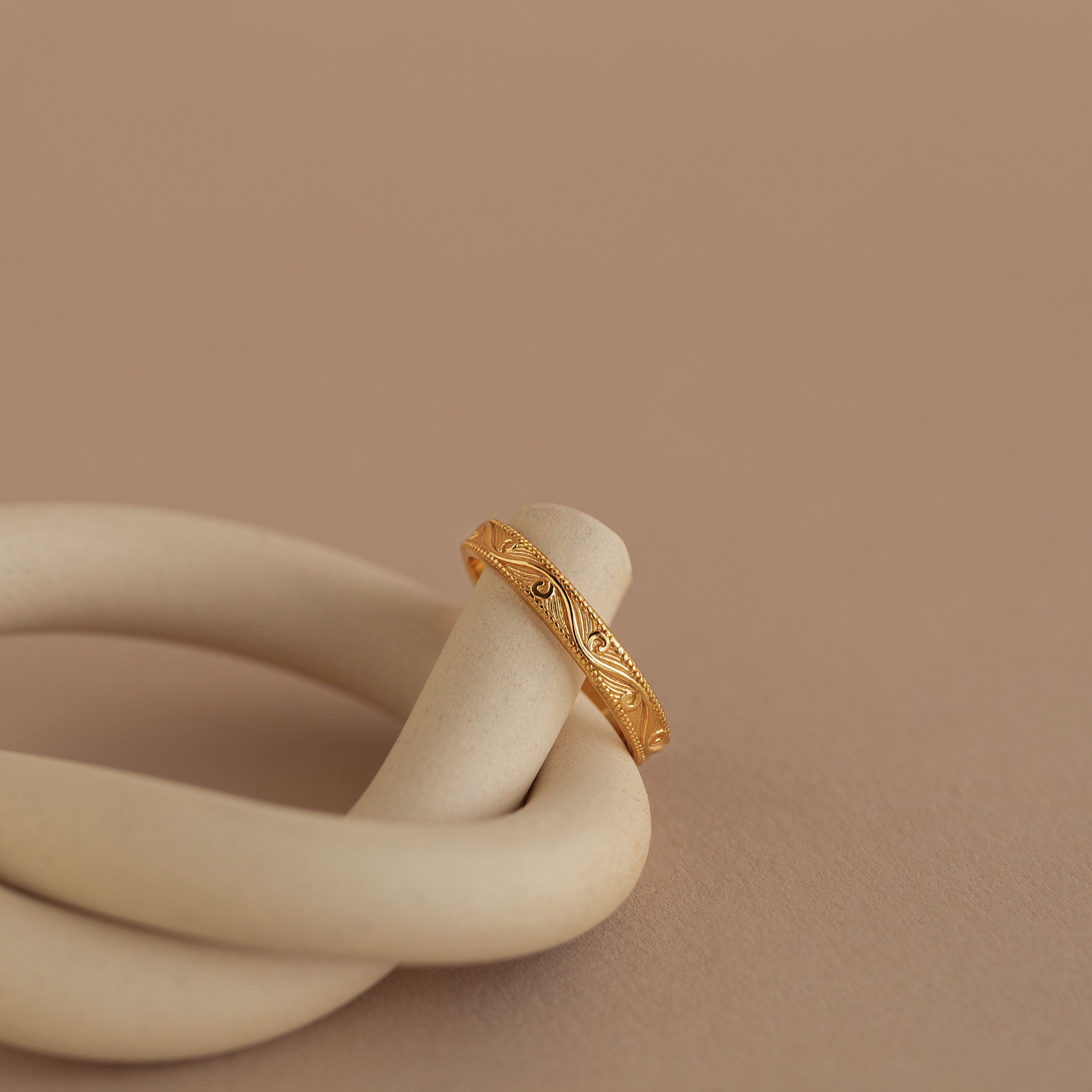 Yellow Gold Stackable Heart Ring